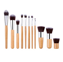 Load image into Gallery viewer, Bamboo Makeup Brushes (11 piece set)
