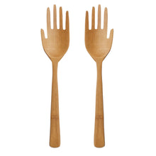 Load image into Gallery viewer, Bamboo hand Salad Servers
